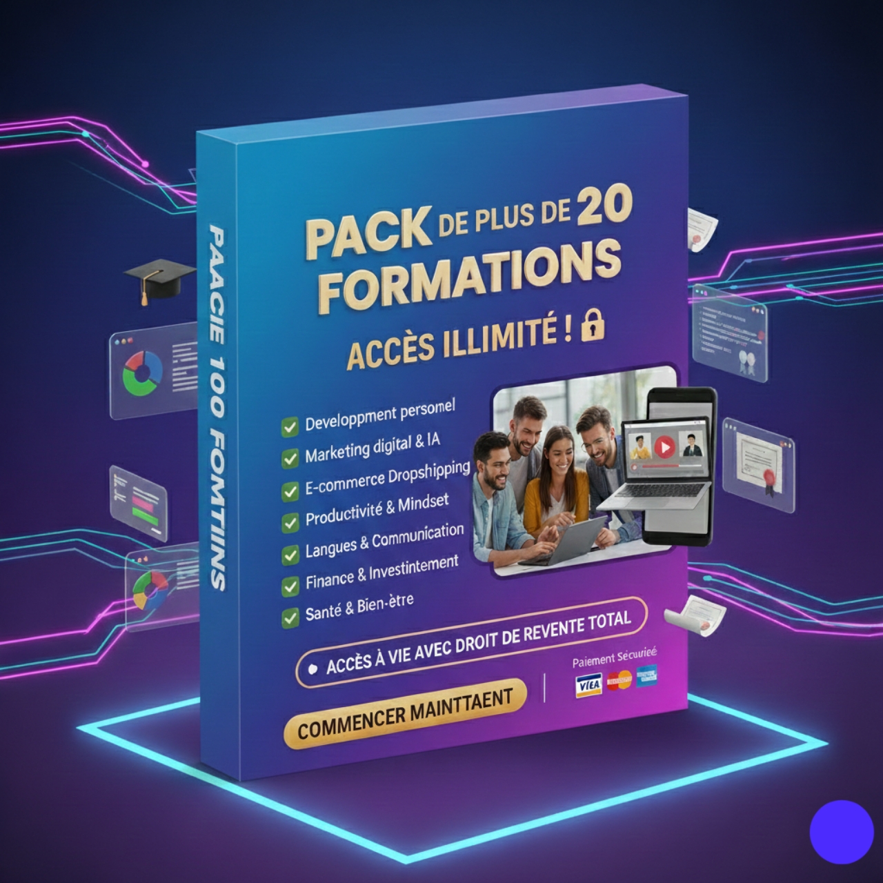 Pack de plus de 20 formations COMPLÈTE avec droit de revente